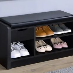 Arrington Black Shoe Bench