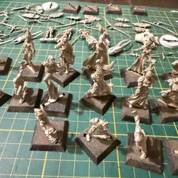 RPG Table Top Metal Figures mix of classic Games Workshop Wood Elves and Rackham Confrontation Incomplete Kit Bash