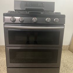 Samsung Flex Duo Dual Over Gas Rang  in Black Stainless Steel