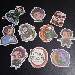 New Demon Slayer Stickers, measure 2.5" (10 pcs small stickers)