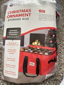 Christmas Ornament Storage Box with Dividers