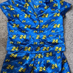 Blue  #24 Jeff Gordon Women’s Pajamas Size Small
