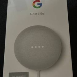 Brand New - Sealed - Google Nest Mini (2nd Generation) Gray Smart Speaker WiFi GA00638-US