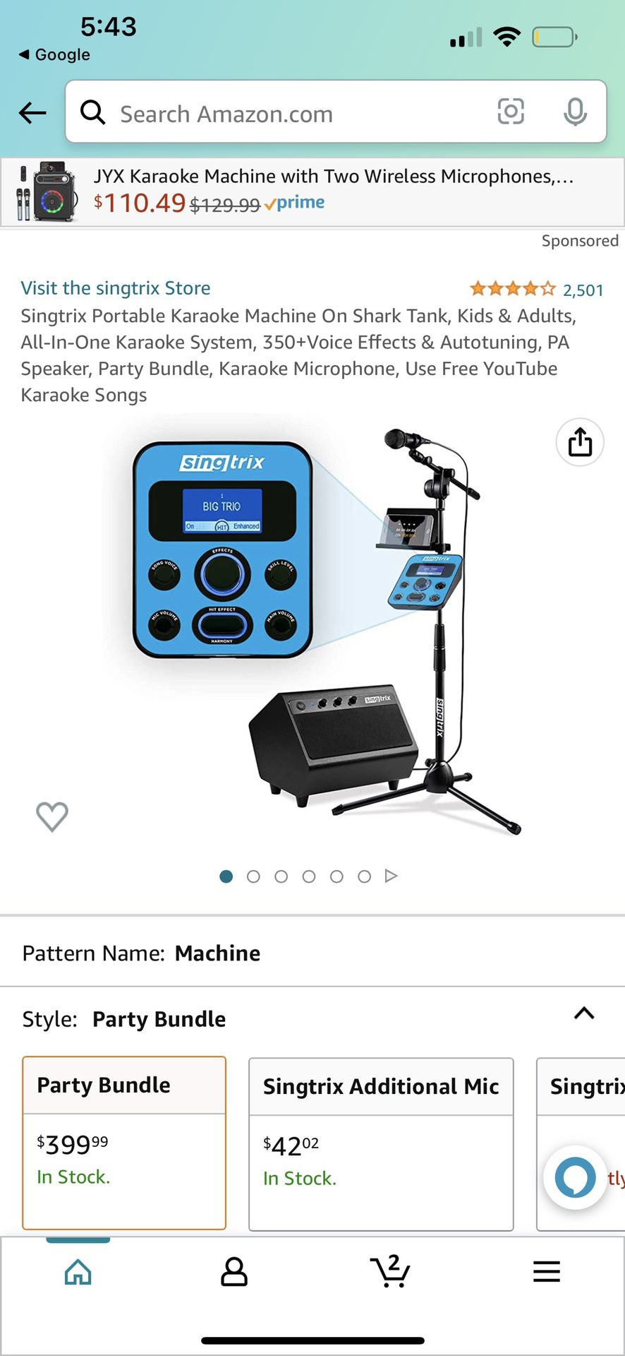 Singtrix Portable Karaoke Machine On Shark Tank, Kids & Adults, All-In-One Karaoke System, 350+Voice Effects & Autotuning, PA Speaker, Party Bundle, K