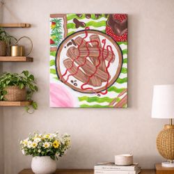 Original Mini Food Painting – Fun Kitchen Wall Art