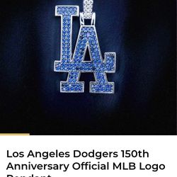 GLD Dodgers Pendant And chain 