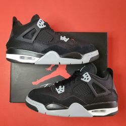 Jordan 4 Black Canvas 