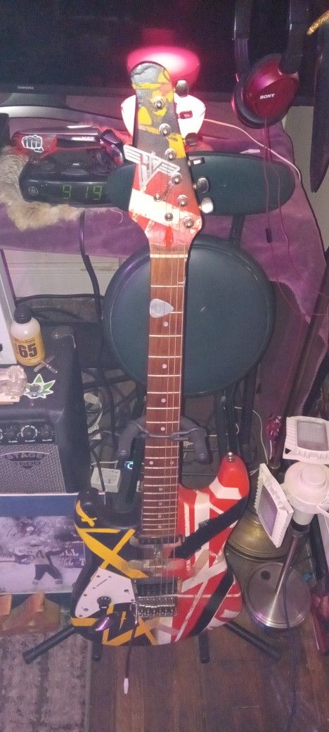 Left Handed Custom Made Dual V.h Tribute 🎸 Guitar