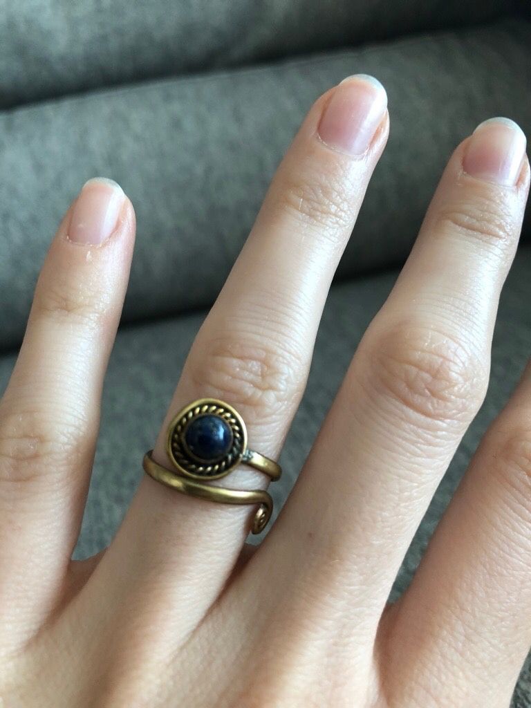 Adjustable ring with stone from Greece