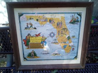 1950 Map of FL Tells Pirate History