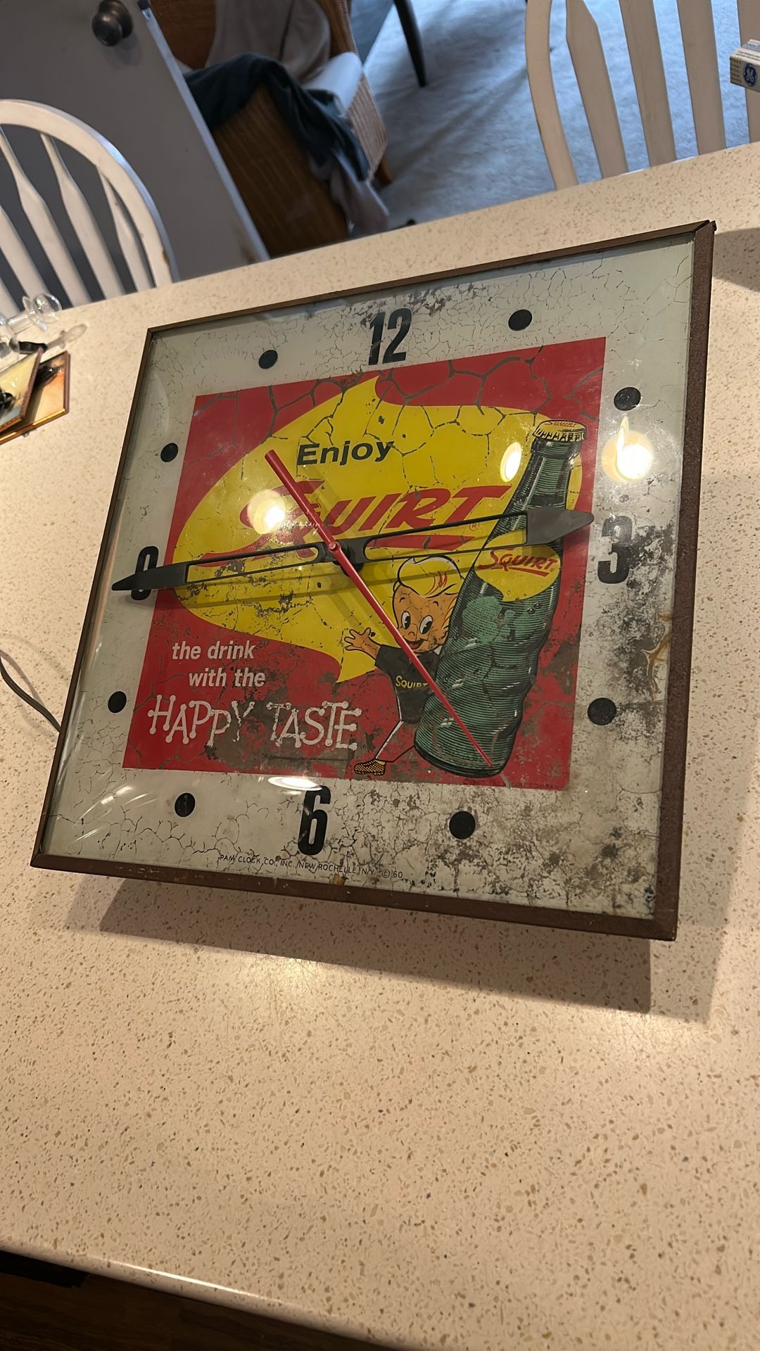 Original 1960 PAM Squirt clock and lamp