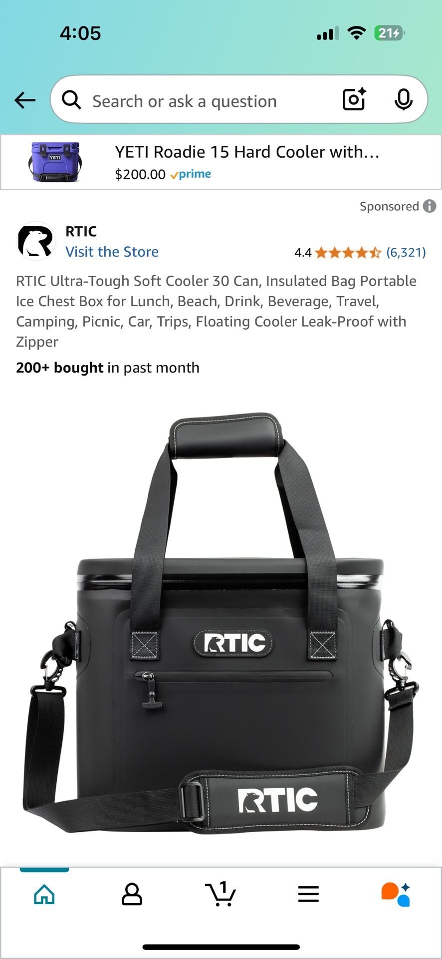 New Rtic 30 Can Cooler