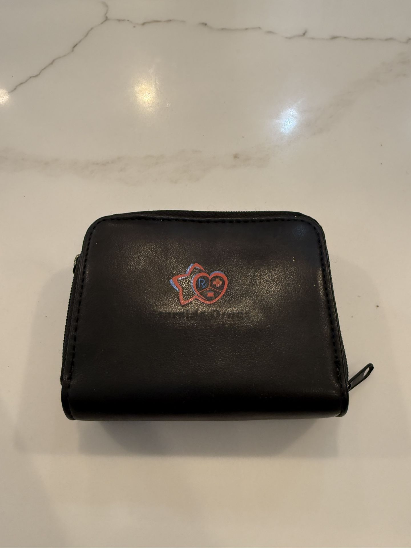 Black Wallet with small Embroidered