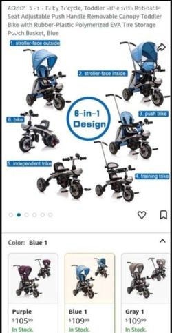 6in1 Toddler Bike. $80