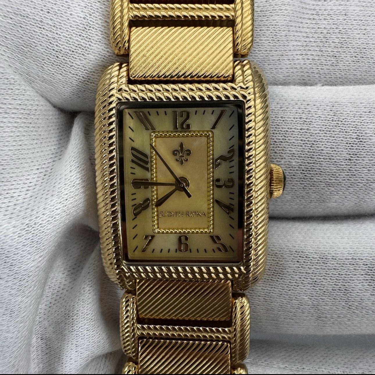 Judith Ripka Gold Color Watch Japan Movement Stainless Steel