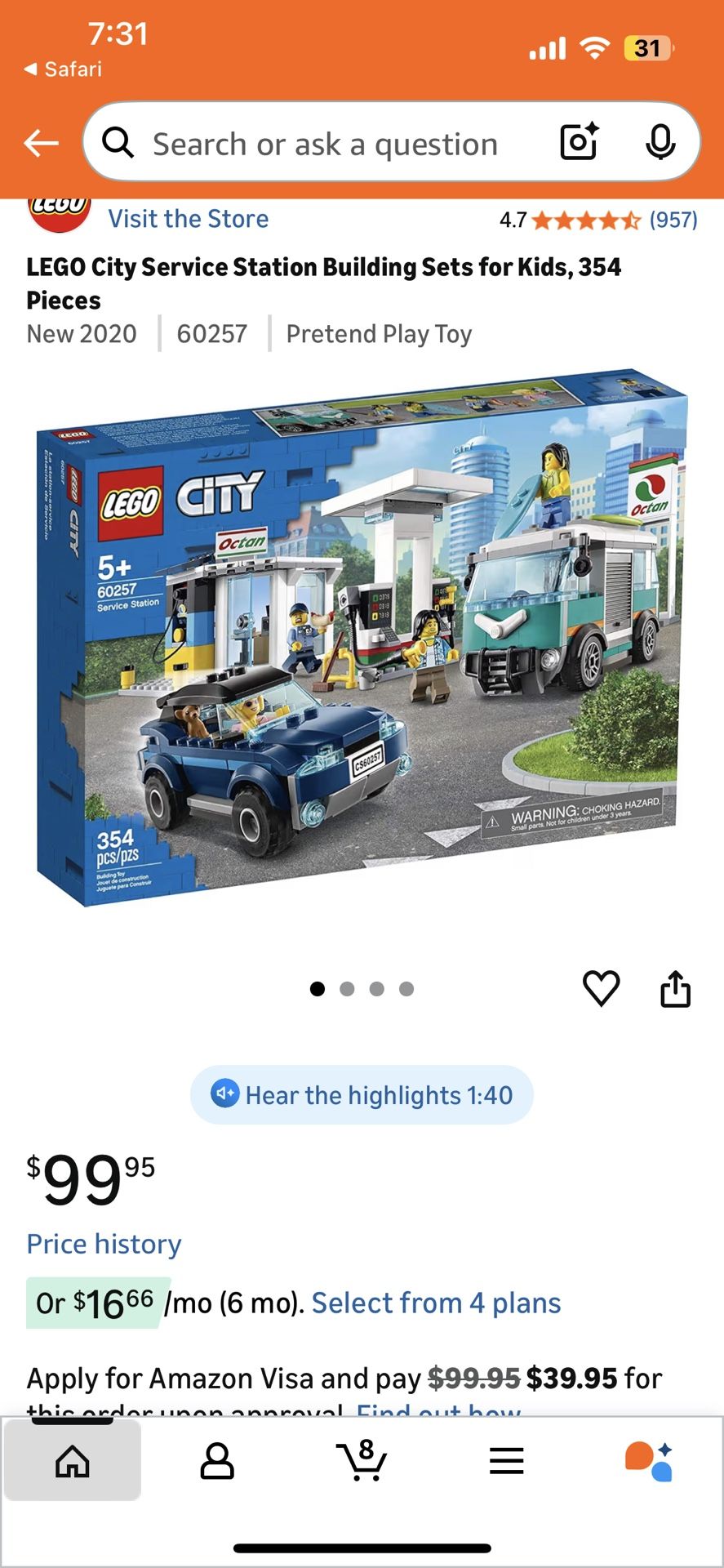 Lego City Service Station Legos