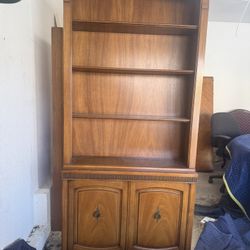 DREXEL Cabinet/Bookcase, Mahogany Finish, Like New Condition