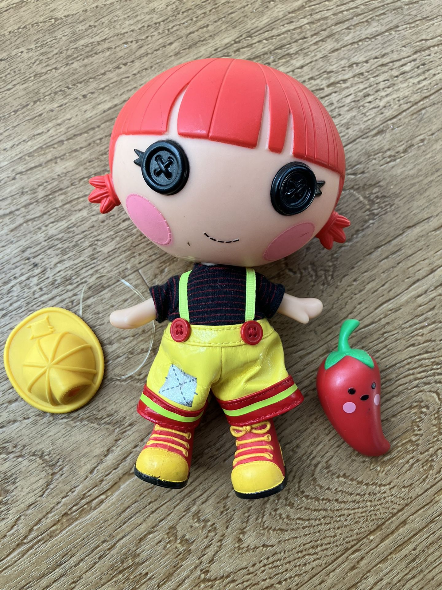 Lalaloopsy Littles Red Fiery Flame Doll, Hat, & Pepper Pet