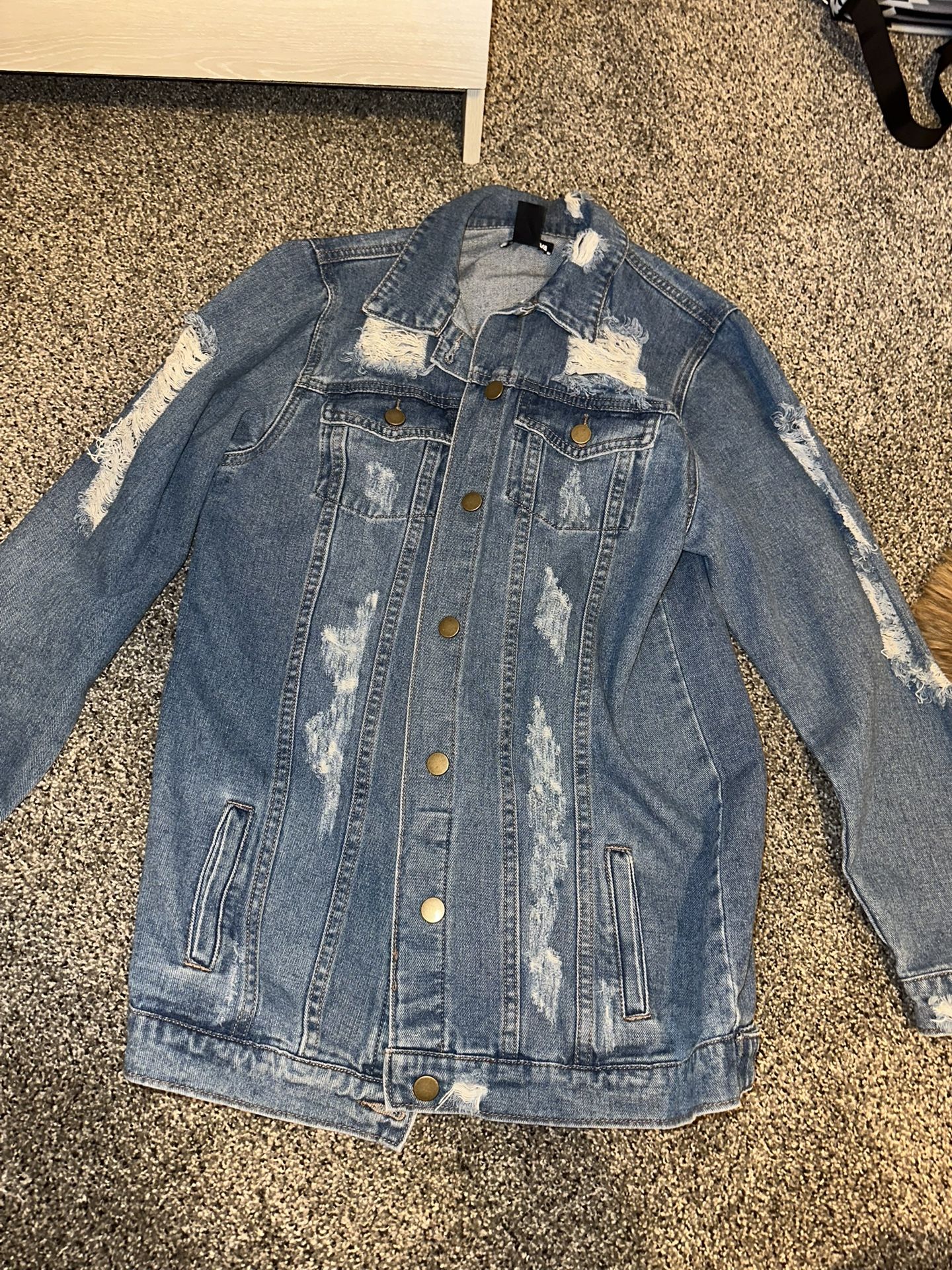 Fashion Nova Distressed Jean Jacket
