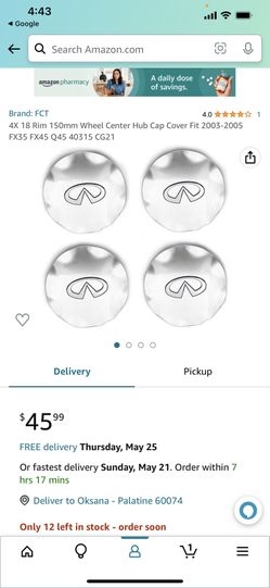 4X 18 Rim 150mm Wheel Center Hub Cap Cover Fit 2003-2005 FX35 FX45 Q45 40315 CG21