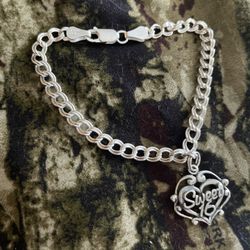 Italian Silver 925 Sweet 16 Brazalete