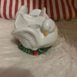 Avon 1993 Christmas Double Candle Holder 
