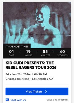 2 Kid cudi tickets June 26th