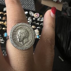 Coin Ring Sterling Silver 925