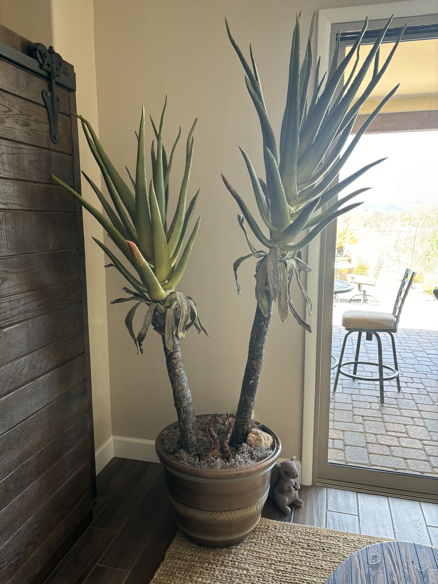 Indoor Faux Yucca In Decorative Pot