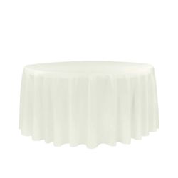 132” Ivory Polyester Tablecloth