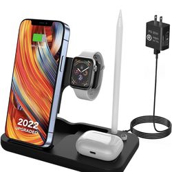 Wireless Charging Station 4 in 1,20W Fast Wireless Charger