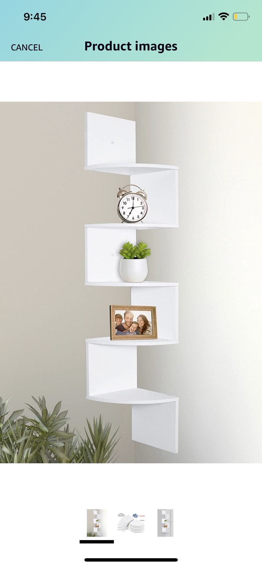 5 Tier wall mount corner shelf