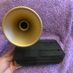 Gold and Black Vintage Style Gramophone Speaker