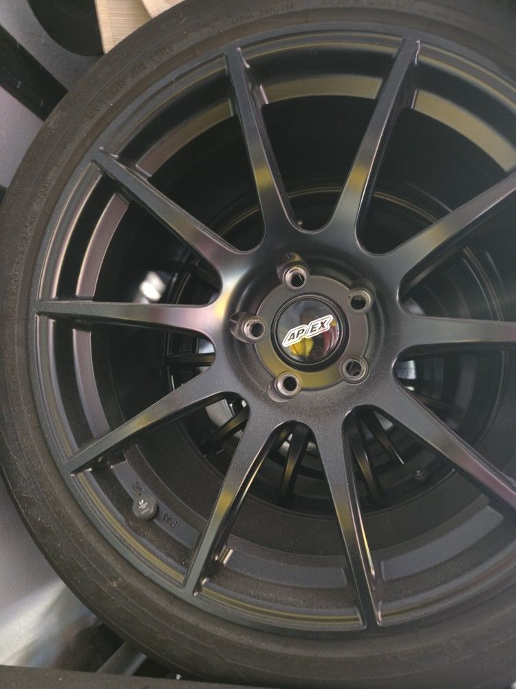 APEX SM10 RIMS WITH GOODYEAR F1 TIRES