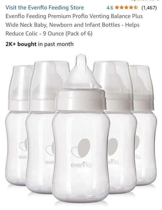 Evenflo Wide 9 Oz Bottles