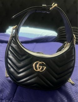 Gucci GG Marmont Half-Moon Mini Shoulder Bag