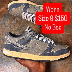 Size 9 “Denim” Nike Dunk Low CL