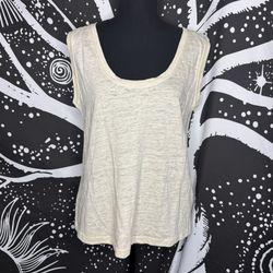Banana Republic Linen Light Beige Tank Top