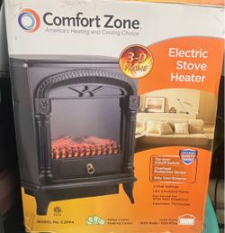 Comfort Zone Electric Stove Heater w/ 3D Flames