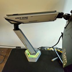 Ares Wing Rotating Lifting LED Light Gaming Computer Monitor Mount