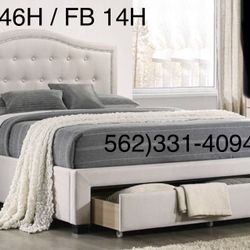 New Queen Size Bed W/Storage & New Mattress 