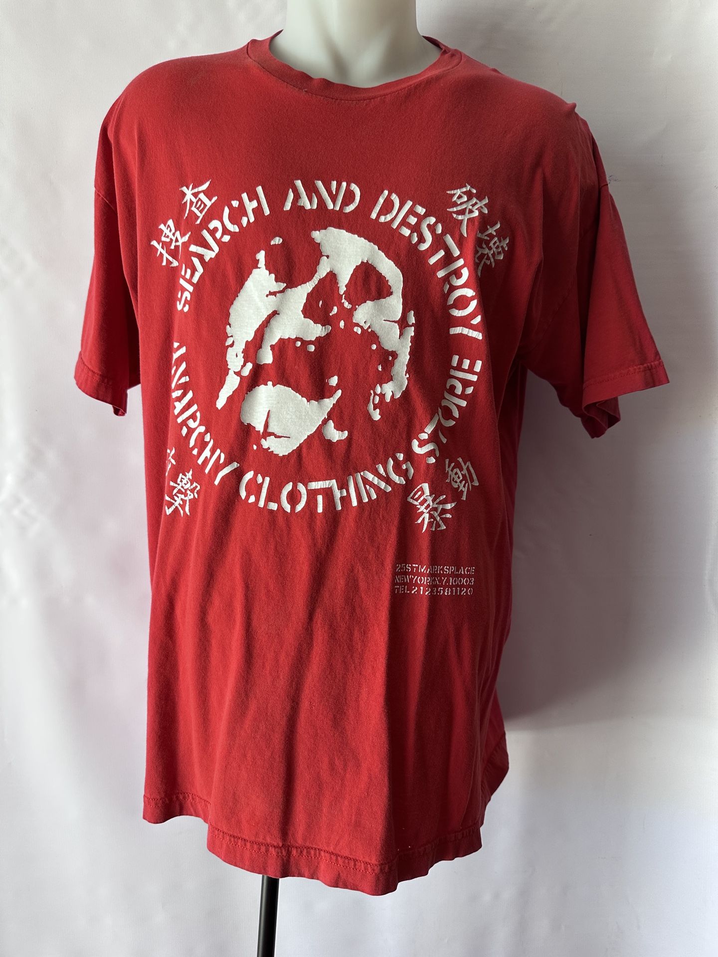 Search and Destroy Anarchy Clothing Store t-shirt in red XL