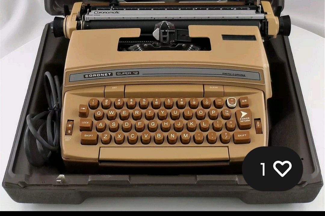 Vintage Smith-Corona Super 12 Electric Typewriter With Case