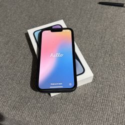 Like Newish iPhone 14 - 128GB Blue w/case