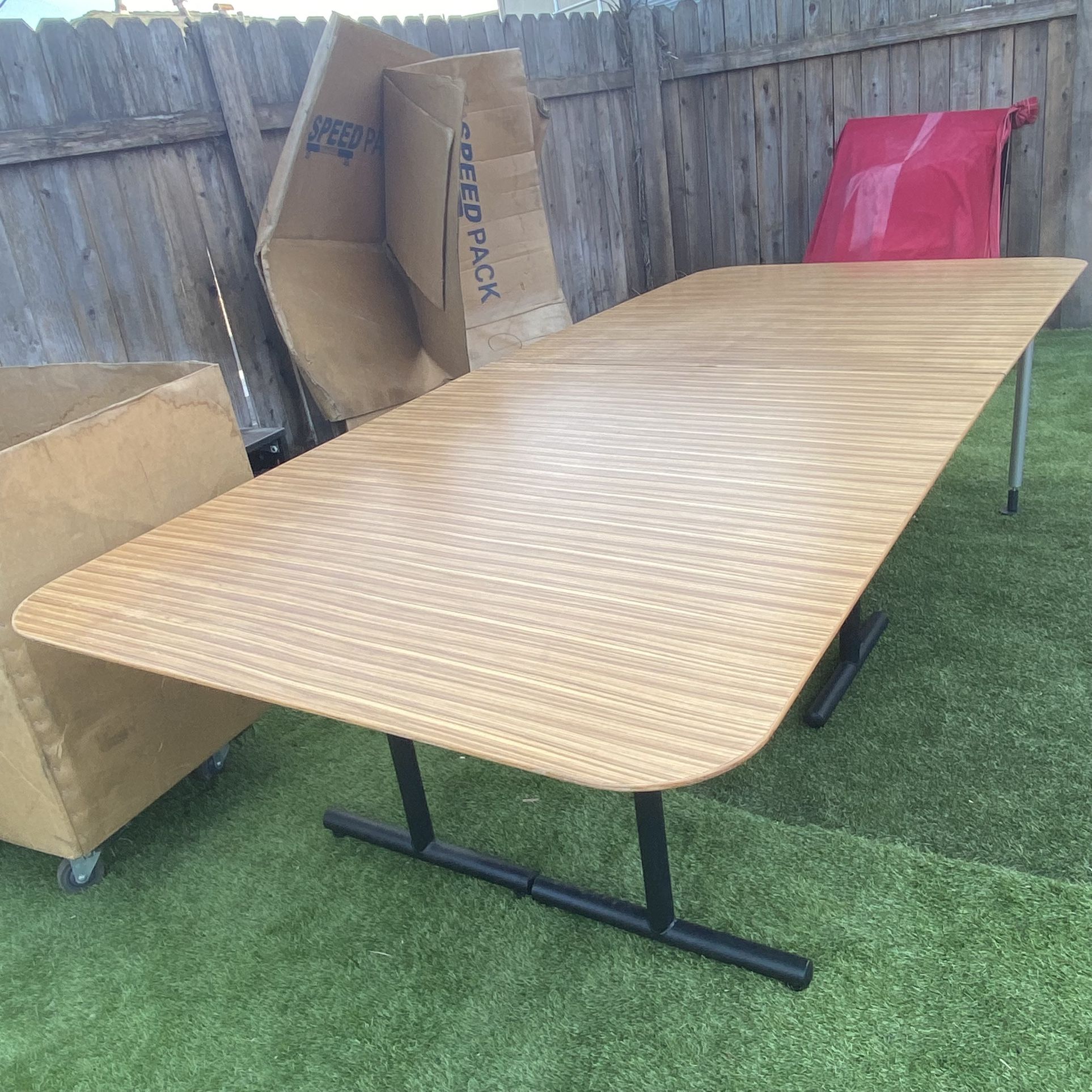 Conference Table 9’ 4”W X 48”D x 20”H