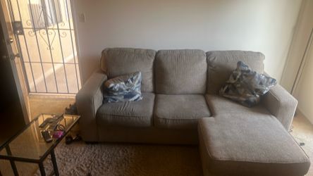 Chaise sofa with ottoman