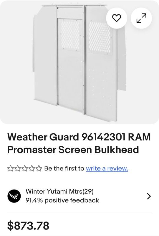 Weather GUARD  FOR RAM PROMASTER 