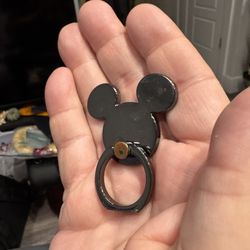 Space Grey Mickey Mouse Ringed Phone Holder without necessary 3M Stickem’  
