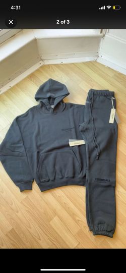 Black Essentials Hoodie Tracksuit