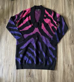 Guess Ombre Zebra Sweater Dress S